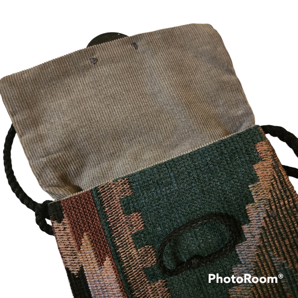 Hand-made Purse With turquoise, White Doe.